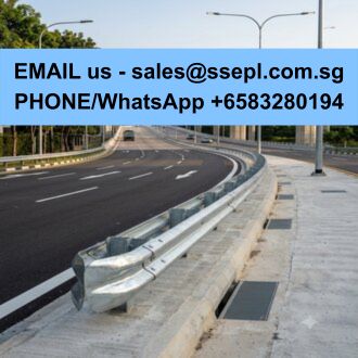 Blue banner with contact info over a curved road: 'EMAIL us - sales@ssepl.com.sg PHONE/WhatsApp +6583280194'